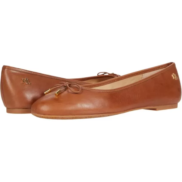 Lauren Ralph Lauren Womens Jayna FlatDeep Saddle Tan