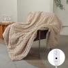 imageElectric Blanket Queen Size Heated Blanket with 5 Heat Settings ampamp 10 Timer Settings Super Soft Cozy Sherpa Blanket with Fast Heating for Home Office Use 84 x 90 Inches BeigeLight Khaki
