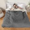 imageElectric Blanket Queen Size Heated Blanket with 5 Heat Settings ampamp 10 Timer Settings Super Soft Cozy Sherpa Blanket with Fast Heating for Home Office Use 84 x 90 Inches BeigeGray