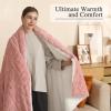 imageElectric Blanket Queen Size Heated Blanket with 5 Heat Settings ampamp 10 Timer Settings Super Soft Cozy Sherpa Blanket with Fast Heating for Home Office Use 84 x 90 Inches BeigeBaby Pink