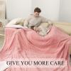 imageElectric Blanket Queen Size Heated Blanket with 5 Heat Settings ampamp 10 Timer Settings Super Soft Cozy Sherpa Blanket with Fast Heating for Home Office Use 84 x 90 Inches BeigeBaby Pink