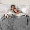 imageElectric Blanket Queen Size Heated Blanket with 5 Heat Settings ampamp 10 Timer Settings Super Soft Cozy Sherpa Blanket with Fast Heating for Home Office Use 84 x 90 Inches BeigeDark Gray