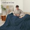 imageElectric Blanket Queen Size Heated Blanket with 5 Heat Settings ampamp 10 Timer Settings Super Soft Cozy Sherpa Blanket with Fast Heating for Home Office Use 84 x 90 Inches BeigeNavy Blue