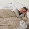 imageElectric Blanket Queen Size Heated Blanket with 5 Heat Settings ampamp 10 Timer Settings Super Soft Cozy Sherpa Blanket with Fast Heating for Home Office Use 84 x 90 Inches BeigeLight Khaki
