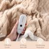 imageElectric Blanket Queen Size Heated Blanket with 5 Heat Settings ampamp 10 Timer Settings Super Soft Cozy Sherpa Blanket with Fast Heating for Home Office Use 84 x 90 Inches BeigeBeige