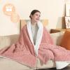 imageElectric Blanket Queen Size Heated Blanket with 5 Heat Settings ampamp 10 Timer Settings Super Soft Cozy Sherpa Blanket with Fast Heating for Home Office Use 84 x 90 Inches BeigeBaby Pink