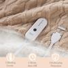 imageElectric Blanket Queen Size Heated Blanket with 5 Heat Settings ampamp 10 Timer Settings Super Soft Cozy Sherpa Blanket with Fast Heating for Home Office Use 84 x 90 Inches BeigeBeige