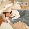 imageElectric Blanket Queen Size Heated Blanket with 5 Heat Settings ampamp 10 Timer Settings Super Soft Cozy Sherpa Blanket with Fast Heating for Home Office Use 84 x 90 Inches BeigeGray
