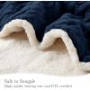 imageElectric Blanket Queen Size Heated Blanket with 5 Heat Settings ampamp 10 Timer Settings Super Soft Cozy Sherpa Blanket with Fast Heating for Home Office Use 84 x 90 Inches BeigeNavy Blue