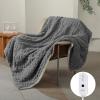 imageElectric Blanket Queen Size Heated Blanket with 5 Heat Settings ampamp 10 Timer Settings Super Soft Cozy Sherpa Blanket with Fast Heating for Home Office Use 84 x 90 Inches BeigeDark Gray