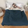 imageElectric Blanket Queen Size Heated Blanket with 5 Heat Settings ampamp 10 Timer Settings Super Soft Cozy Sherpa Blanket with Fast Heating for Home Office Use 84 x 90 Inches BeigeNavy Blue