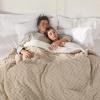 imageElectric Blanket Queen Size Heated Blanket with 5 Heat Settings ampamp 10 Timer Settings Super Soft Cozy Sherpa Blanket with Fast Heating for Home Office Use 84 x 90 Inches BeigeLight Khaki