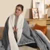 imageElectric Blanket Queen Size Heated Blanket with 5 Heat Settings ampamp 10 Timer Settings Super Soft Cozy Sherpa Blanket with Fast Heating for Home Office Use 84 x 90 Inches BeigeDark Gray
