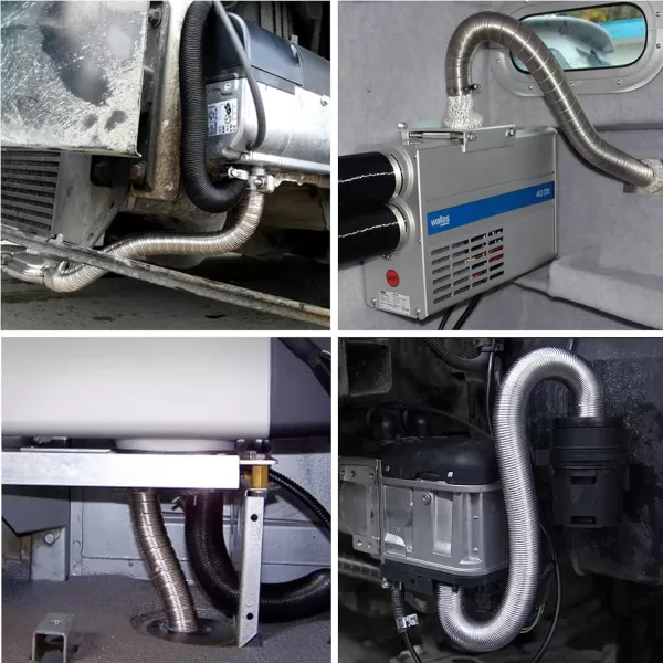 imageKXKZREN 316 Stainless Steel Straight Thru Hull Exhaust Marine Grade CorrosionResistant Fit for 24mm Tube Pipe Socket Hardware Used for Diesel Parking HeatersLength 393 inch