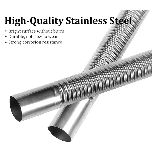 imageKXKZREN 316 Stainless Steel Straight Thru Hull Exhaust Marine Grade CorrosionResistant Fit for 24mm Tube Pipe Socket Hardware Used for Diesel Parking HeatersLength 393 inch