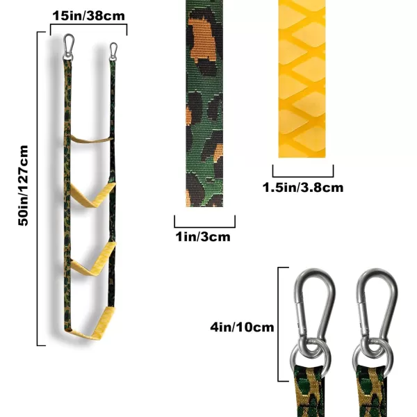 imageKXKZREN Boat Ladder 4 Steps Portable Rope Boarding Ladder Swim Ladder for Boat Pontoon Kayak Motorboat Canoeing Sailboat Outdoor Climbing Ladders