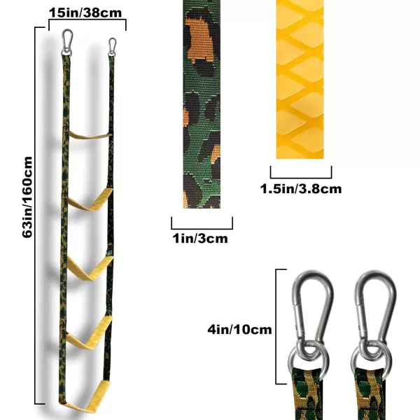 imageKXKZREN Boat Ladder 5 Steps Portable Rope Boarding Ladder Swim Ladder for Boat Pontoon Kayak Motorboat Canoeing Sailboat Outdoor Climbing Ladders