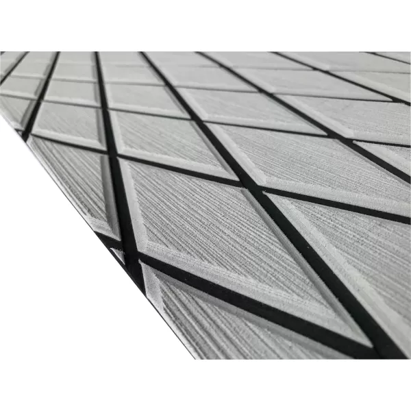 imageKXKZREN EVA Foam Boat Flooring Decking Sheet 6mm Thick Diamond AntiSlip Marine Flooring Mat Self Adhesive Deck Pad for Bass Boat Yacht Motorboat RV Cooler Tops 748quotx276quot  938quotx439quotGrey with Black Seam Lines