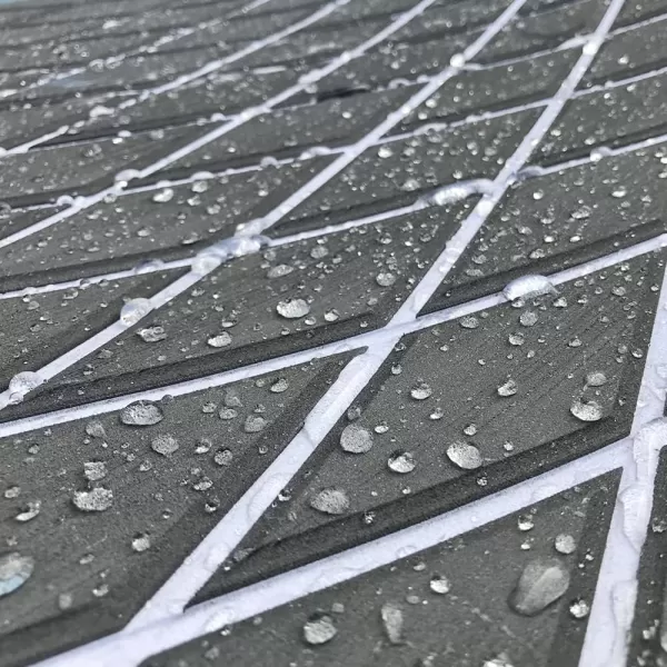 imageKXKZREN EVA Foam Boat Flooring Decking Sheet 6mm Thick Diamond AntiSlip Marine Flooring Mat Self Adhesive Deck Pad for Bass Boat Yacht Motorboat RV Cooler Tops 748quotx276quot  938quotx439quotDark Grey With White Diamond Seam Lines