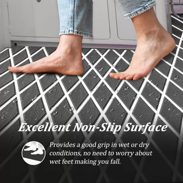 imageKXKZREN EVA Foam Boat Flooring Decking Sheet 6mm Thick Diamond AntiSlip Marine Flooring Mat Self Adhesive Deck Pad for Bass Boat Yacht Motorboat RV Cooler Tops 748quotx276quot  938quotx439quotDark Grey With White Diamond Seam Lines