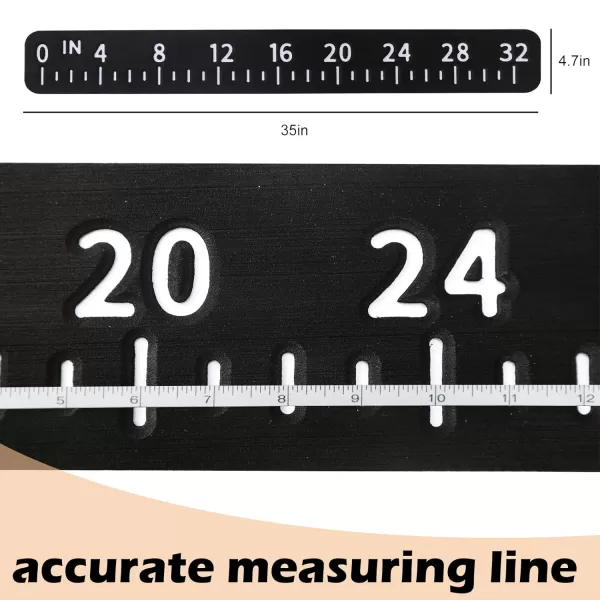 imageKXKZREN Foam Fish RulerStrong Adhesive Backing  32quot 40quot Fishing Measurement ToolWaterproof and Easy to Cleanfor Fishing Boats Yacht Coolers ampamp KayaksBlack
