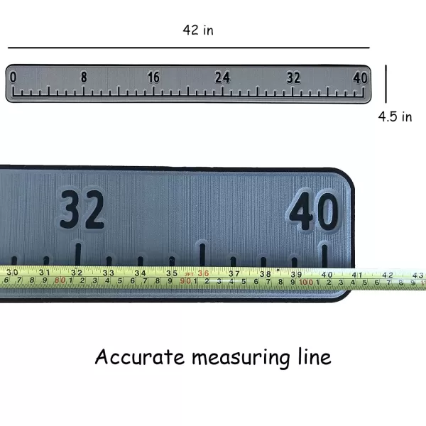 imageKXKZREN Foam Fish RulerStrong Adhesive Backing  32quot 40quot Fishing Measurement ToolWaterproof and Easy to Cleanfor Fishing Boats Yacht Coolers ampamp KayaksLight Brown