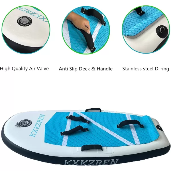 imageKXKZREN Inflatable Hydrofoil Board 5ft with Carbon Fiber Base Customizable Name Text Stand Up Paddle Board with NonSlip Deck Backpack Waterproof Bag Leash Hand Pump5 x 256 x 59