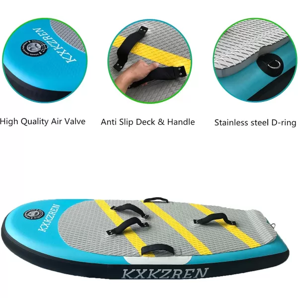imageKXKZREN Inflatable Hydrofoil Board 5ft with Carbon Fiber Base Customizable Name Text Stand Up Paddle Board with NonSlip Deck Backpack Waterproof Bag Leash Hand Pump5 x 256 x 59