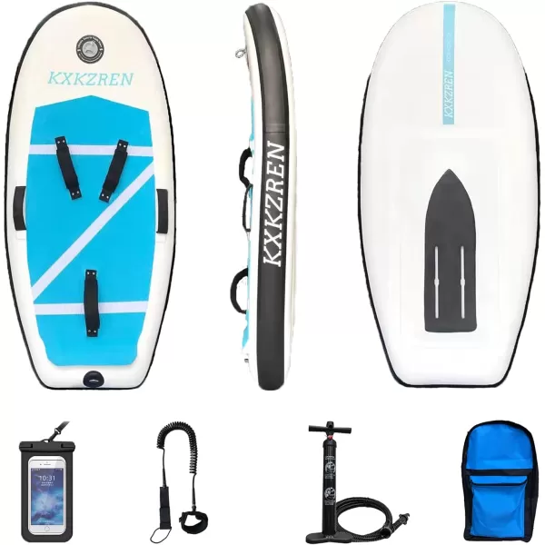 imageKXKZREN Inflatable Hydrofoil Board 5ft with Carbon Fiber Base Customizable Name Text Stand Up Paddle Board with NonSlip Deck Backpack Waterproof Bag Leash Hand Pump5 x 256 x 59