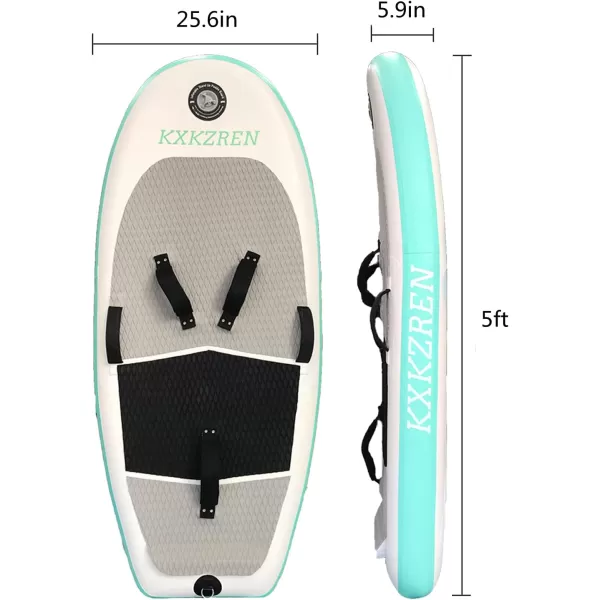 imageKXKZREN Inflatable Hydrofoil Board 5ft with Carbon Fiber Base Customizable Name Text Stand Up Paddle Board with NonSlip Deck Backpack Waterproof Bag Leash Hand Pump5 x 256 x 59