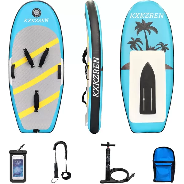 imageKXKZREN Inflatable Hydrofoil Board 5ft with Carbon Fiber Base Customizable Name Text Stand Up Paddle Board with NonSlip Deck Backpack Waterproof Bag Leash Hand Pump5 x 256 x 59