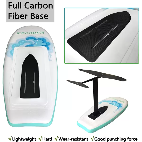 imageKXKZREN Inflatable Hydrofoil Board 5ft with Carbon Fiber Base Customizable Name Text Stand Up Paddle Board with NonSlip Deck Backpack Waterproof Bag Leash Hand Pump5 x 256 x 59