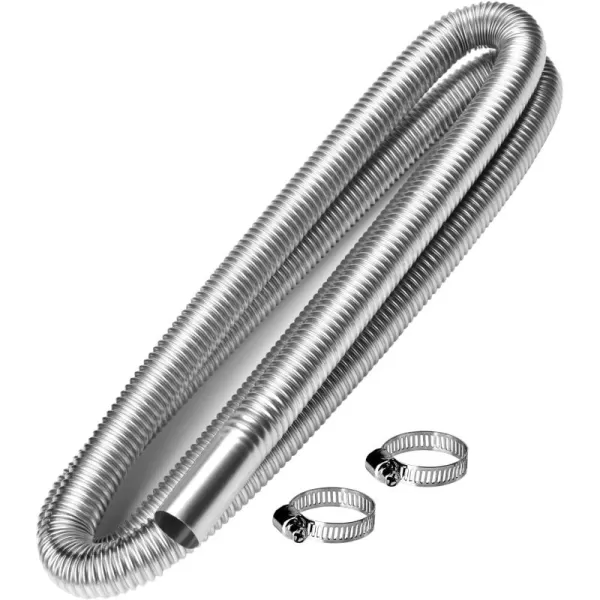 imageKXKZREN 316 Stainless Steel Straight Thru Hull Exhaust Marine Grade CorrosionResistant Fit for 24mm Tube Pipe Socket Hardware Used for Diesel Parking HeatersLength 59 inch