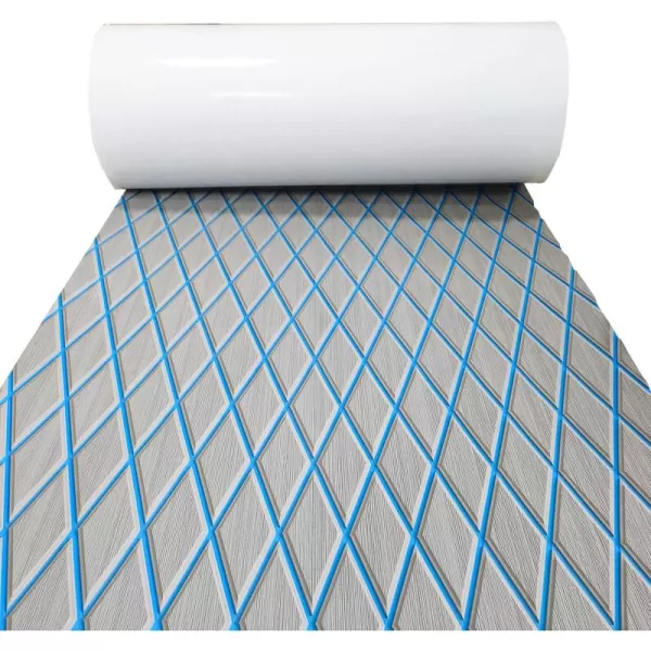 Grey With Blue Diamond Seam Lines