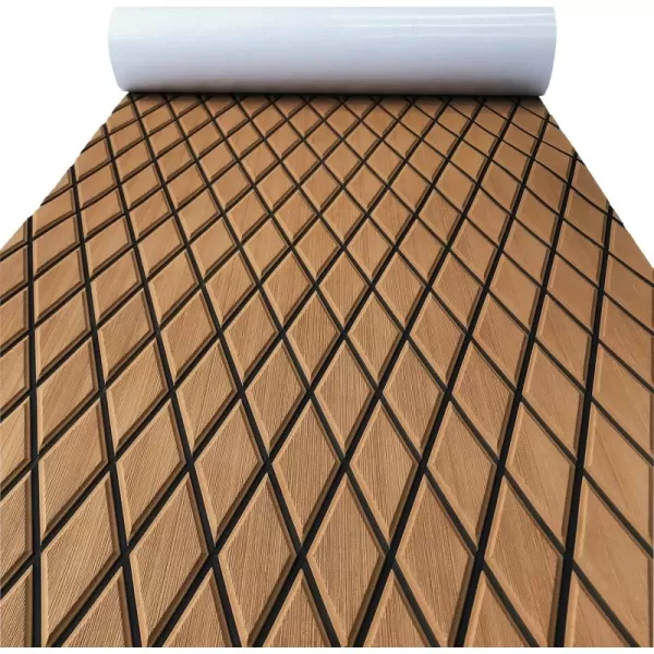 Brown with Black Diamond Seam Lines