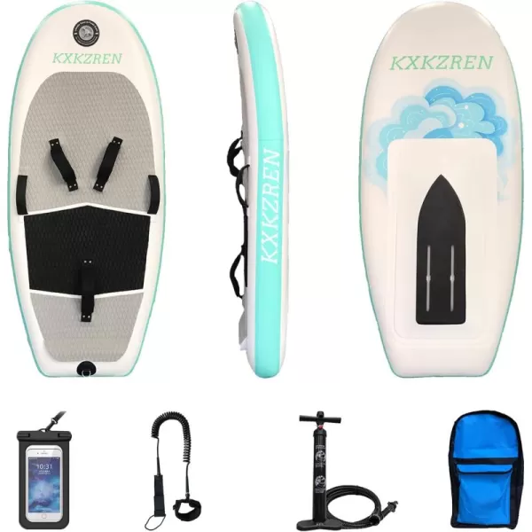 imageKXKZREN Inflatable Hydrofoil Board 5ft with Carbon Fiber Base Customizable Name Text Stand Up Paddle Board with NonSlip Deck Backpack Waterproof Bag Leash Hand Pump5 x 256 x 59