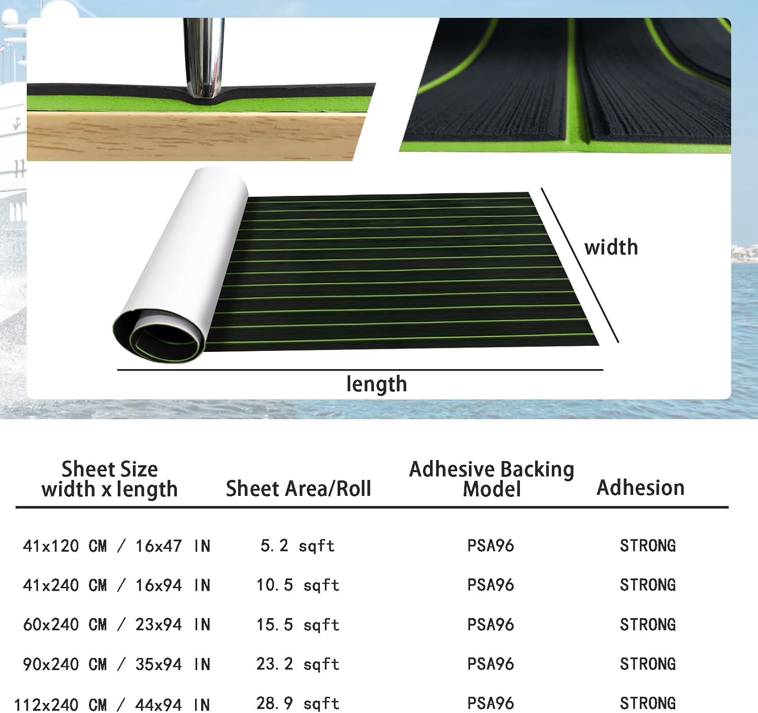 Kxkzren Boat Flooring Eva Foam Decking Sheet Faux Teak Marine Mat Marine Carpet Cooler Tops Non