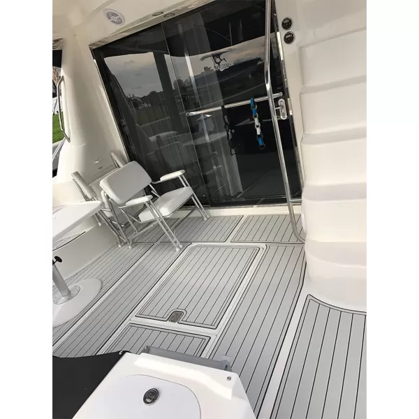 imageKXKZREN Boat Flooring EVA Foam Decking Sheet Faux Teak Marine Mat Marine Carpet Cooler Tops NonSlip SelfAdhesive Flooring for Motorboat RV Yacht Kayak Swim Platform 94quot x 47quot44quot35quot23quot16quotGrey With Black Seam Lines