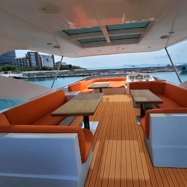 imageKXKZREN Boat Flooring EVA Foam Decking Sheet Faux Teak Marine Mat Marine Carpet Cooler Tops NonSlip SelfAdhesive Flooring for Motorboat RV Yacht Kayak Swim Platform 94quot x 47quot44quot35quot23quot16quotBrown With Black Seam Lines