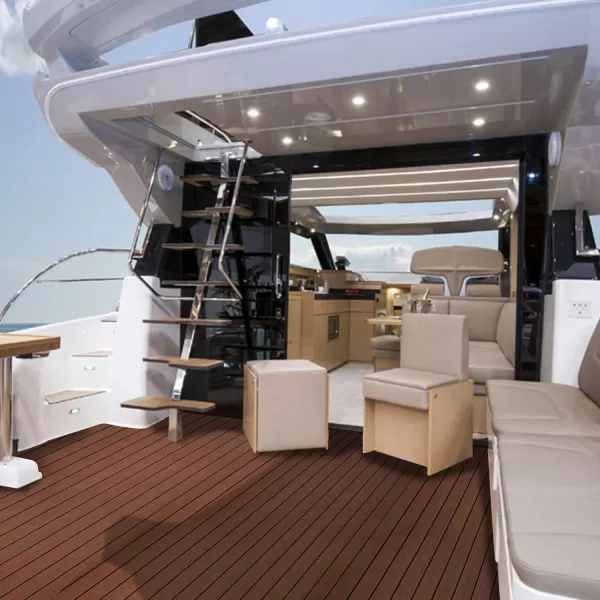 imageKXKZREN Boat Flooring EVA Foam Decking Sheet Faux Teak Marine Mat Marine Carpet Cooler Tops NonSlip SelfAdhesive Flooring for Motorboat RV Yacht Kayak Swim Platform 94quot x 47quot44quot35quot23quot16quotDark Brown With Black Seam Lines