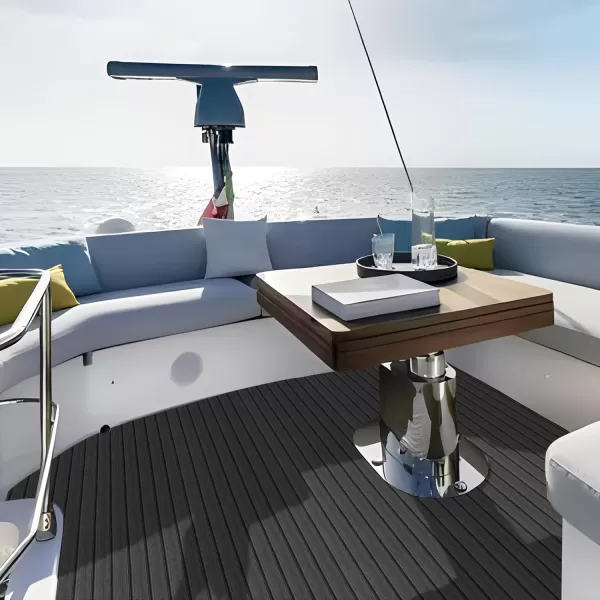 imageKXKZREN Boat Flooring EVA Foam Decking Sheet Faux Teak Marine Mat Marine Carpet Cooler Tops NonSlip SelfAdhesive Flooring for Motorboat RV Yacht Kayak Swim Platform 94quot x 47quot44quot35quot23quot16quotDark Grey With Black Seam Lines