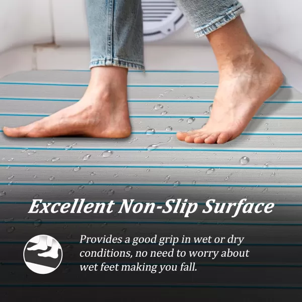 imageKXKZREN Boat Flooring EVA Foam Decking Sheet Faux Teak Marine Mat Marine Carpet Cooler Tops NonSlip SelfAdhesive Flooring for Motorboat RV Yacht Kayak Swim Platform 94quot x 47quot44quot35quot23quot16quotGrey With Blue Seam Lines