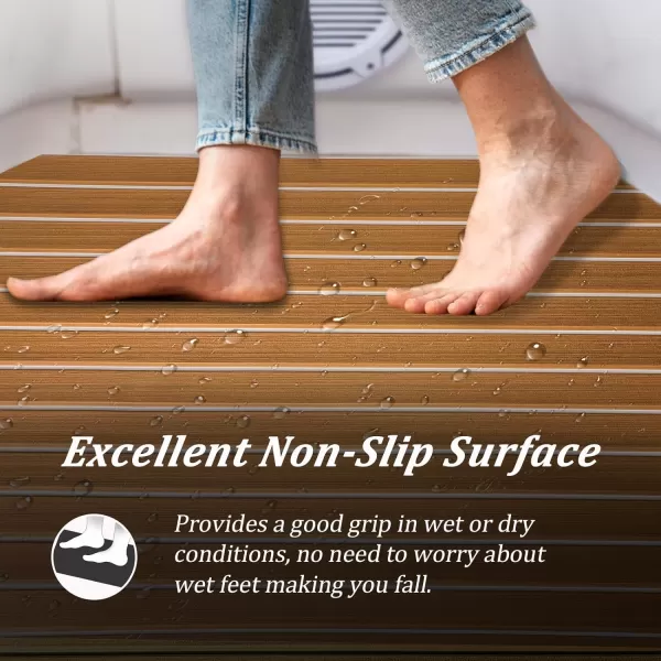 imageKXKZREN Boat Flooring EVA Foam Decking Sheet Faux Teak Marine Mat Marine Carpet Cooler Tops NonSlip SelfAdhesive Flooring for Motorboat RV Yacht Kayak Swim Platform 94quot x 47quot44quot35quot23quot16quotBrown With White Seam Lines