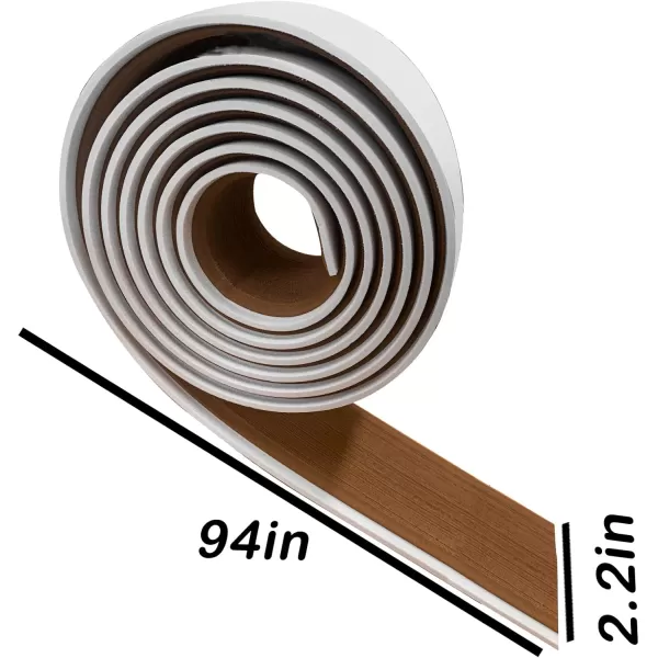 imageKXKZREN Boat Flooring EVA Foam Decking Sheet Faux Teak Marine Mat Marine Carpet Cooler Tops NonSlip SelfAdhesive Flooring for Motorboat RV Yacht Kayak Swim Platform 94quot x 47quot44quot35quot23quot16quotBrown With Whiteborder Strip