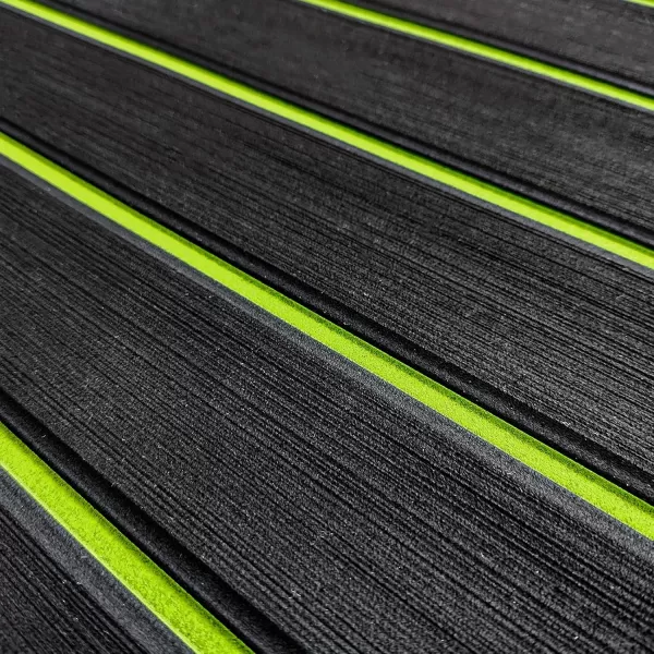 imageKXKZREN Boat Flooring EVA Foam Decking Sheet Faux Teak Marine Mat Marine Carpet Cooler Tops NonSlip SelfAdhesive Flooring for Motorboat RV Yacht Kayak Swim Platform 94quot x 47quot44quot35quot23quot16quotBlack With Green Seam Lines