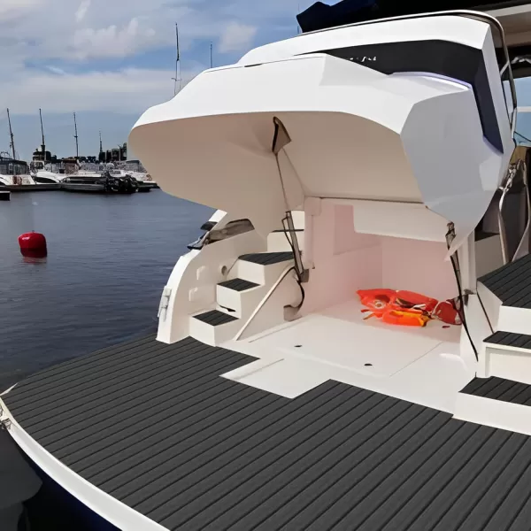imageKXKZREN Boat Flooring EVA Foam Decking Sheet Faux Teak Marine Mat Marine Carpet Cooler Tops NonSlip SelfAdhesive Flooring for Motorboat RV Yacht Kayak Swim Platform 94quot x 47quot44quot35quot23quot16quotDark Grey With Black Seam Lines
