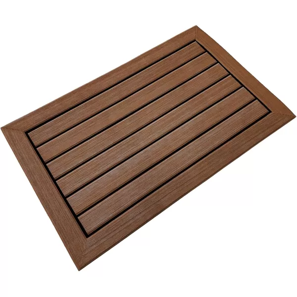 imageKXKZREN Boat Flooring EVA Foam Decking Sheet Faux Teak Marine Mat Marine Carpet Cooler Tops NonSlip SelfAdhesive Flooring for Motorboat RV Yacht Kayak Swim Platform 94quot x 47quot44quot35quot23quot16quotDark Brown With BlackBorder Strip