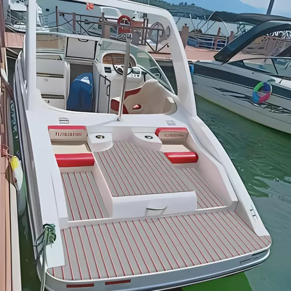 imageKXKZREN Boat Flooring EVA Foam Decking Sheet Faux Teak Marine Mat Marine Carpet Cooler Tops NonSlip SelfAdhesive Flooring for Motorboat RV Yacht Kayak Swim Platform 94quot x 47quot44quot35quot23quot16quotGrey With Red Seam Lines
