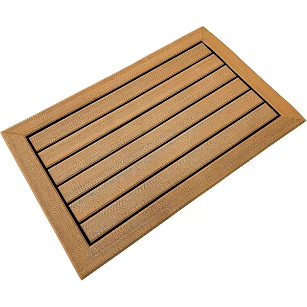 imageKXKZREN Boat Flooring EVA Foam Decking Sheet Faux Teak Marine Mat Marine Carpet Cooler Tops NonSlip SelfAdhesive Flooring for Motorboat RV Yacht Kayak Swim Platform 94quot x 47quot44quot35quot23quot16quotBrown With Blackborder Strip