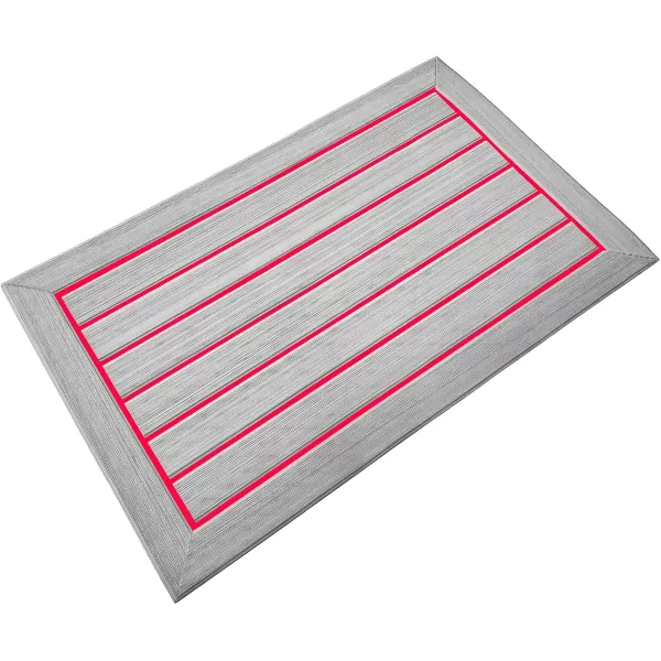 imageKXKZREN Boat Flooring EVA Foam Decking Sheet Faux Teak Marine Mat Marine Carpet Cooler Tops NonSlip SelfAdhesive Flooring for Motorboat RV Yacht Kayak Swim Platform 94quot x 47quot44quot35quot23quot16quotGrey With Redborder Strip
